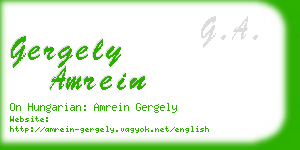 gergely amrein business card